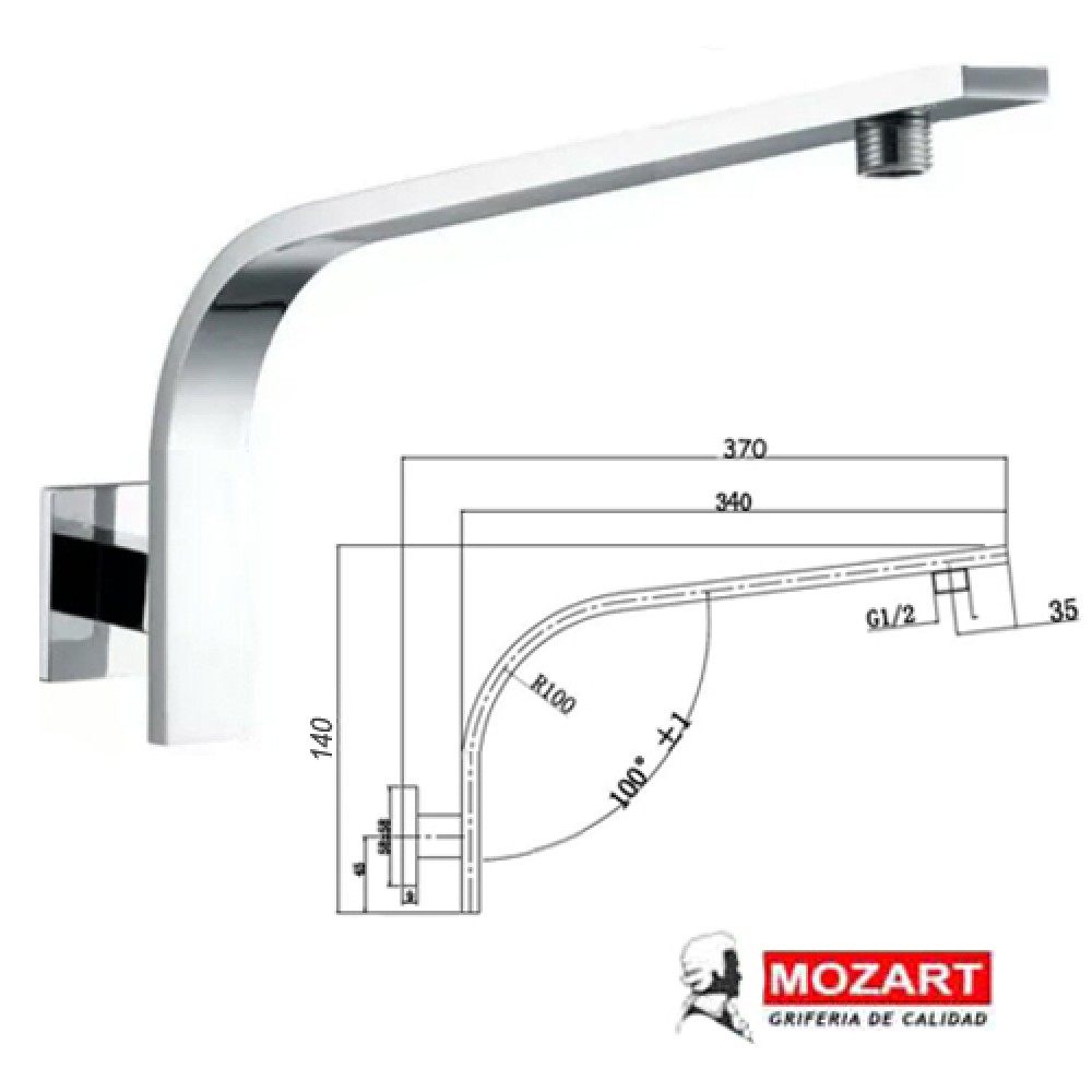 mozart-brazo-rectangular-para-lluvia-42cm