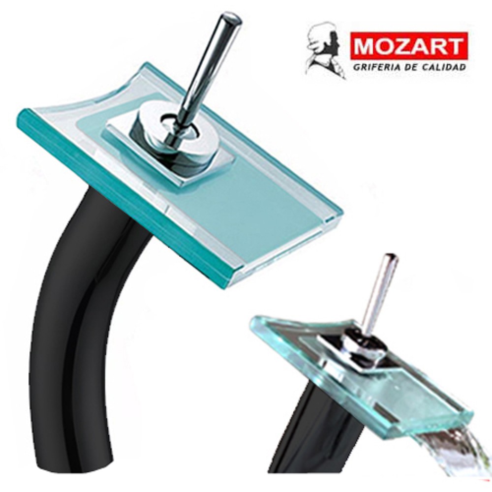 mozart-griferia-negra-cascada-de-vidrio-alta-cuadrada-n7200-1982