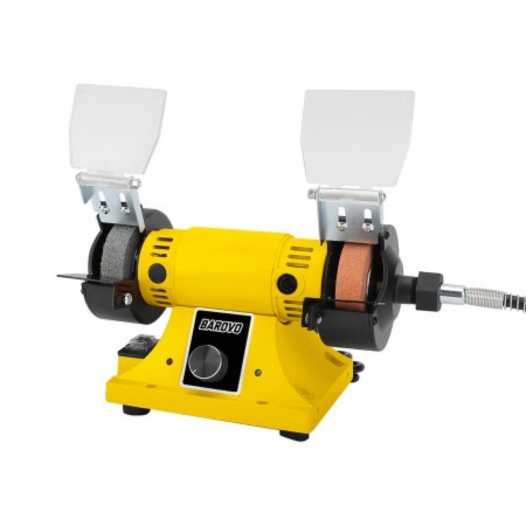 AMOLADORA DE BANCO CON MINI TORNO FLEXIBLE 120W