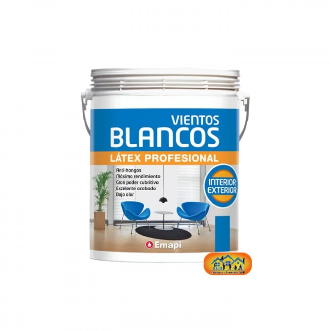 LATEX VIENTOS  EXTERIOR INTERIOR BLACO 20LT 