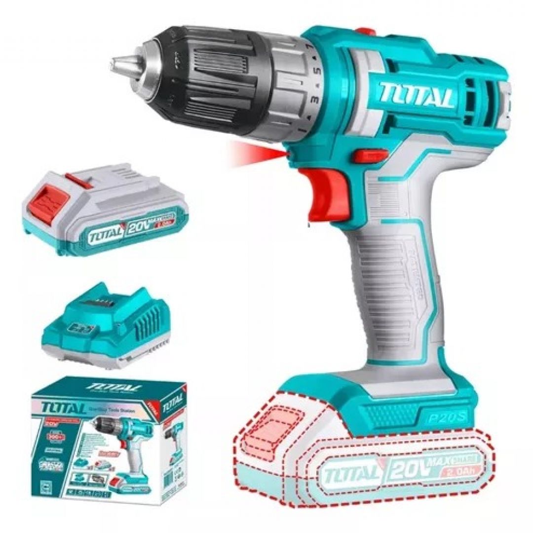 TALADRO INALAMBRICO 20V 1500rpm INDUSTRIAL TOTAL